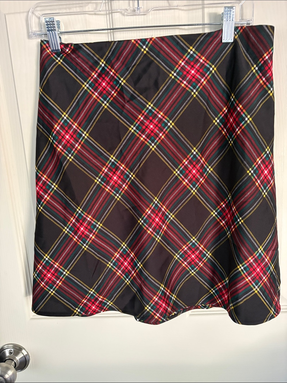 J.Crew Factory Black Plaid Circle Skirt Red Yellow Tartan NWT Size S